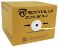 Rockville CL16-500-2 16 AWG 500ft Speaker Wire CL2 Rated In-Wall Ceiling, Oxygen-Free Copper, 70V 100V Compatible, Flexible PVC Jacket, for Home Theater and Commercial Audio