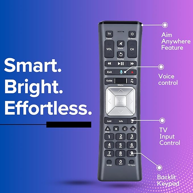 XR11 Xfinity Remote Control Replacement – Universal IR/RF Remote for Cox & Comcast, Easy Pairing, Voice Search, Backlit Keys, Compatible with X1, XG1, Xi3 Cable Boxes/DVR Receivers, 1 Pack