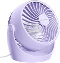 Gaiatop Desk Fan, 5-Inch Portable Electric Table Desktop Air Circulator Fans, Small but Powerful with 3 Speed 360° Adjustable Tilt for Cooling Home Dorm Office Bedroom Bathroom Kitchen, Purple