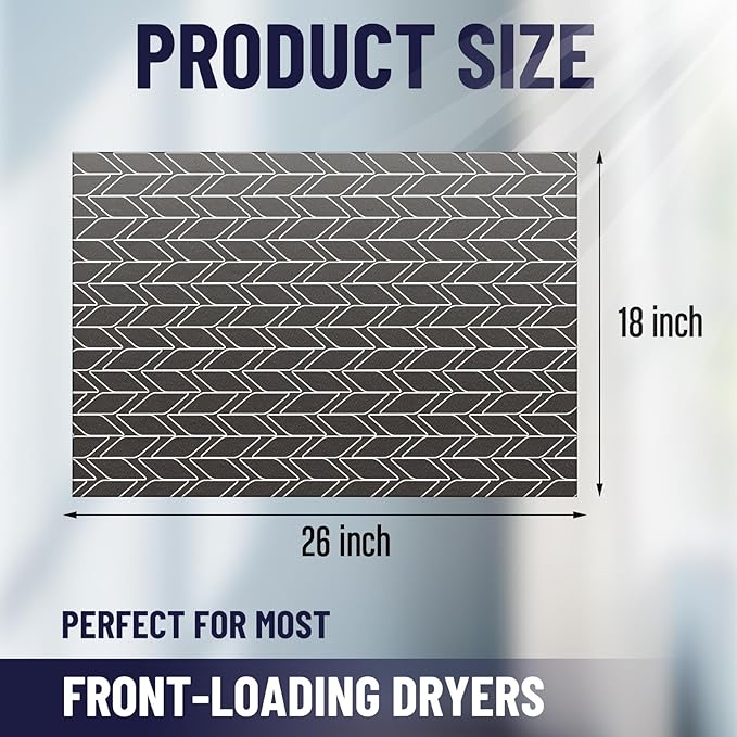 Teenyyou 1 Pcs 26 x 18 Dryer Top Protector Mat, Washer and Dryer Topper, Non Slip Waterproof Machine Cover Dust Proof Quick Drying Topper Pad for Laundry and Kitchen (Classical)
