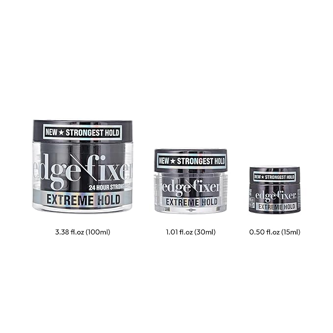 Red by Kiss Edge Fixer Extreme Hold, Strong Edge Control with 24-Hour Hold, Infused with Biotin for Nourishment & Hydration, No Flaking or Oily Residue (3.38 Fl.oz.)