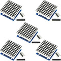 MTDELE 5Pcs MAX7219 5V 8 * 8 Dot Matrix LED Display Module Kit Control Compatible with Arduino Raspberry Pi