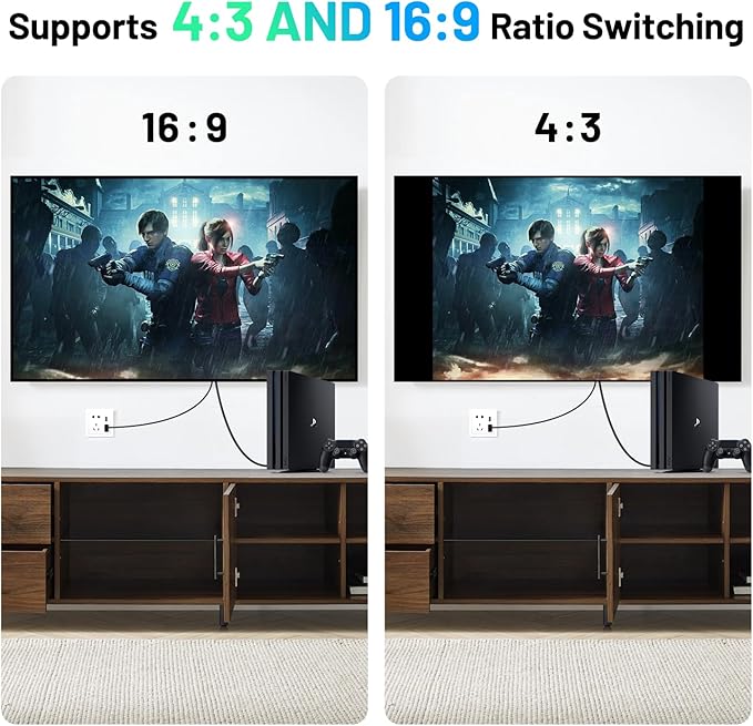 Arector HDMI Cable for PlayStation 2, PS2 to HDMI Adapter for HDTV HDMI Monitor, Supports All PS2 Display Modes