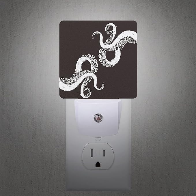 Smoaffly Octopus Night Light Plug-in LED Nightlights Auto Sensor Night Lamp Dusk-to-Dawn Lamp Home Decor for Nursery Children Girls Boys