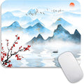 Armanza Square Mouse Pad Ink Painting Landscape, Personalized Premium-Textured Custom Mouse Mat Design, Washable Mousepad Cloth, Non-Slip Rubber Base Computer Mouse Pads for Wireless Mouse