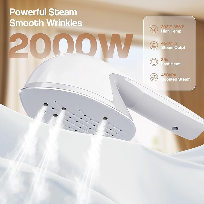 Cobuy Standing Garment Steamer with Dry Ironing, 2000W Powerful Steamer for Clothes with with Flat & Slant & Hanging Iron Options,3 Steam Modes, 25s Fast Heat-Up, Self-Cleaning, 2.2L Water Tank