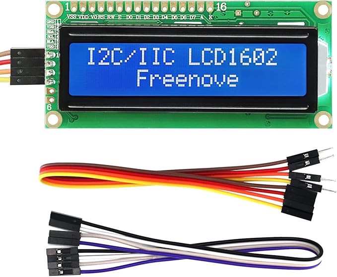 Freenove I2C IIC LCD 1602 Module, New Type TWI Serial 16x2 Display, Compatible with Arduino Raspberry Pi Pico ESP32 ESP8266