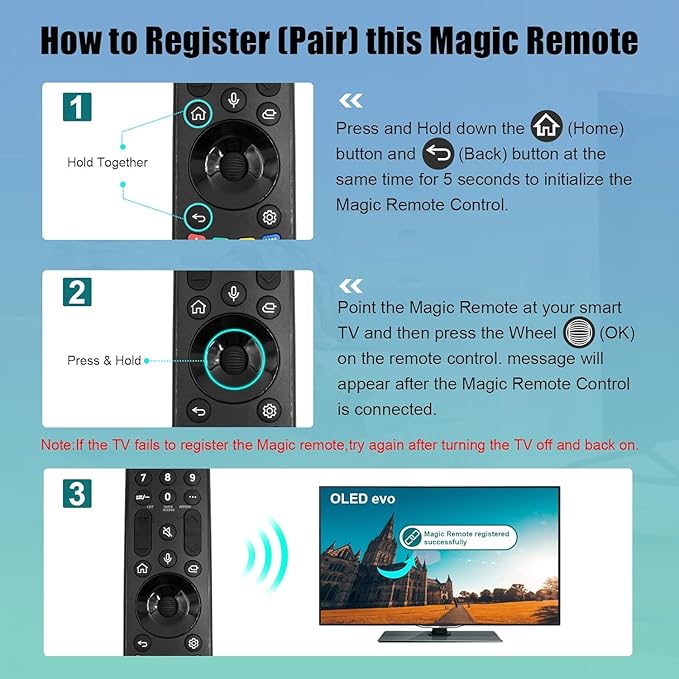 Magic Remote for LG Smart TV Remote Control,for LG TV Remotes AN-MR24GA/23GA/22GA/21GA with Pointer and Voice Function,Replacement for 2019-2024 UHD QNED NanoCell MiniLED OLED C4 C3 C2 C1 G4 Smart TVs