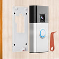 Fansoun Adhesive Video Doorbell Mount for Ring Battery Doorbell(2024 Release) No Drilling Camera Door Mounting Holder Bracket Accessories for Apartments Office Houses (White)