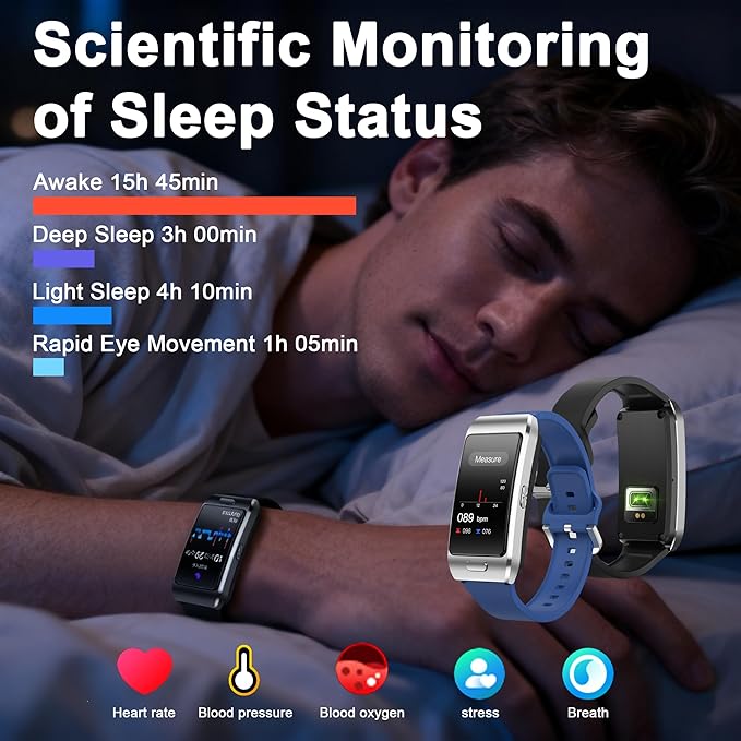 2-in-1 Smart Health Band with Built-in Bluetooth Earbuds, Fitness & Activity Tracker with Heart Rate & Sleep Monitor, Bluetooth Call Support, 1.57" HD Touchscreen for Daily Wellness(White)