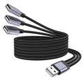 KAYQINHO USB Y Splitter, 3.3FT USB A Male to 3 Female Extension Cable, USB Splitter 1 in 3 Out Support Charging and Data Transfer for Printer/Keyboard/Flash Drive/PlayStation/Laptop/LED Etc.