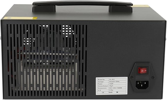 Industrial Ozone Machine 16000mg/h High Output Air Cleaner, Removes Odors, for Smoke, 60-Min Timer for Large Spaces, Ideal for Commercial & Home Use