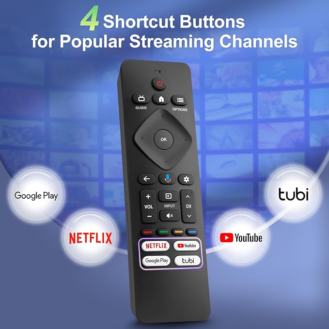 Voice Remote Control for Philips-TV-Remote-Replacement,for Philips Google Smart TVs URMT26CND002