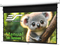 Elite Screens Manual Tab-Tension 3, 110-INCH with Extra 12" Drop, Pull Down Projector Screen Home Movie Gaming Presentations ISF Certified Premium CineWhite® P Material, MT110XWH3-E12