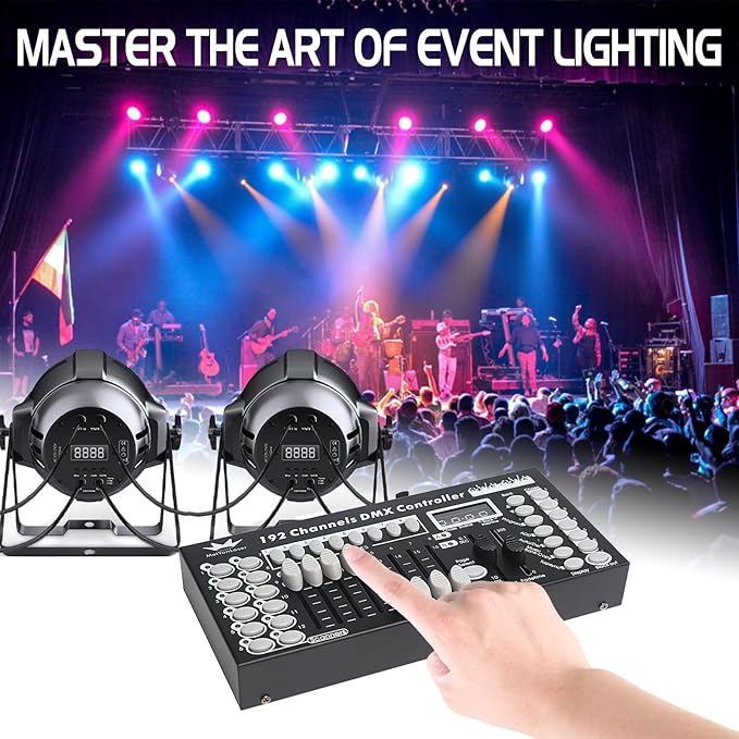 DMX Controller DMX Console,192CH Dmx512 Console Controller Panel Use for Editing Program of Stage Lighting Runing
