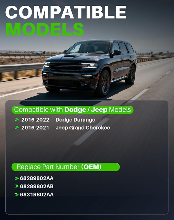 Dacall Master Power Window Switch Fits for Dodge Durango 2016-2022, Jeep Grand Cherokee 2016-2021, Front Left Driver Side Control Door and Windows, Replaces 68289802AA, 68289802AB, 68319802AA
