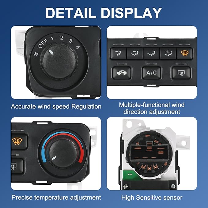 DICMIC A/C Heater Climate Control Module Compatible with 2001-2002 Honda Accord Replace# 79600-S84-A21ZA