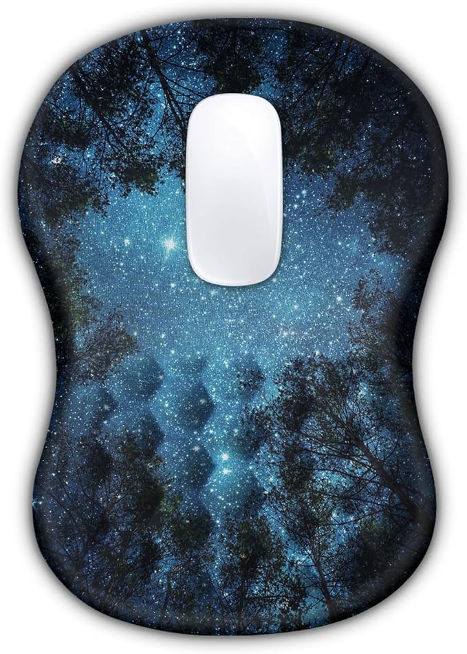 KUOSGM Mouse Pad Wrist Support, Ergonomic Mouse Pad with Massage Dot, Comfortable Computer Mouse Pad for Laptop, Wrist Rest Pain Relief Mousepad with Non-Slip PU Base for Office & Home, 12 x 8 in