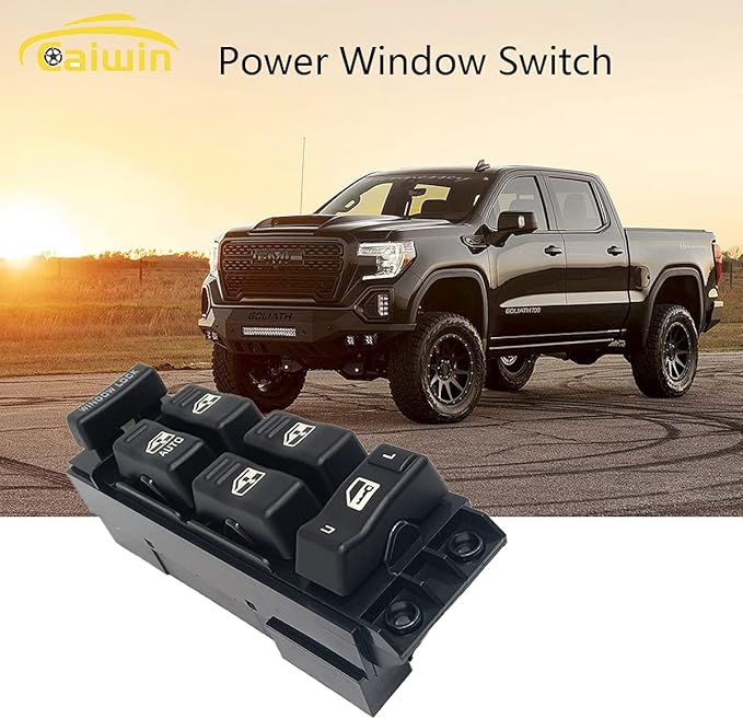15062650 Front Left Driver Side Power Window Master Control Switch fit for 2001-2002 GMC Sierra 1500 HD 2500HD Sierra 3500 Yukon Chevy Sierra 1500 HD 2500HD Suburban 1500/2500/Tahoe Cadillac Escalade