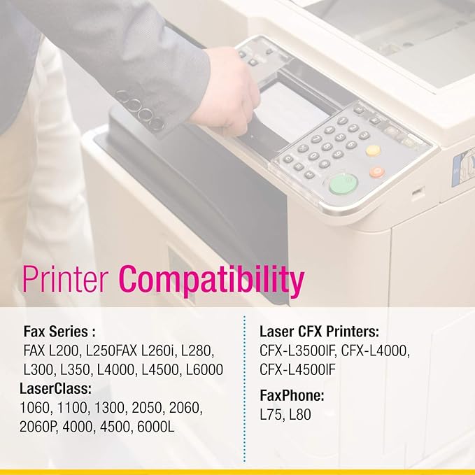 CS Compatible Toner Cartridge Replacement for Canon FX3 1557A002BA Black Fax Series L200 L250 L260i L280 L300 L350 L4000 L4500 L6000 CFX-L4000 CFX-L4500IF Toner Cartridge 2 Pack
