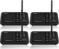 Wuloo Intercoms Wireless for Home 5280 Feet Range 10 Channel 3 Code, Wireless Intercom System for Home House Business Office, Room to Room Intercom, Home Communication System (4 Units Set, Black)