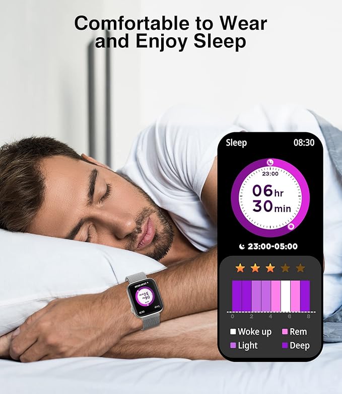 EarlySincere Smart Watch for Women with Bluetooth Call Answer/Dail,1.9'' HD Full Touch Screen Fitness Tracker, Smartwatch with Heart Rate Blood Oxygen Blood Pressure Sleep Monitor for Android iOS