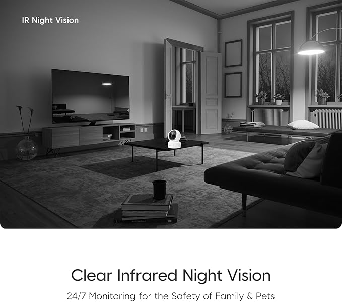 VSTARCAM Room Camera, 2K QHD Camera for Room with 5X Zomm, 360° Pan-Tilt, Color Night Vision, Motion Detection, Real-time Alerts, 2-Way Audio, Works with Alexa, Cloud & SD Card Storage(up to 256GB)