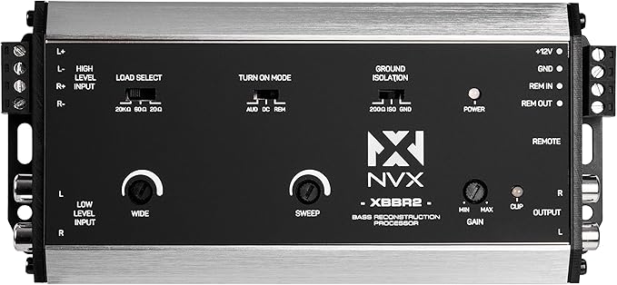 NVX XBBR2 X-Series 2-Channel Bass Restoration Processor and Line Output Converter with Impedance Matching and Remote Level Control