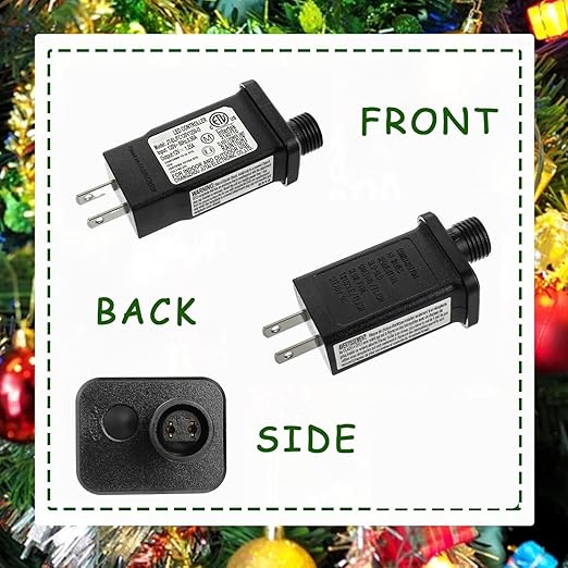 SIGANDG 24V 6W LED Transformer Replacement Class 2 Power LED Controller with 8 Modes Supply for Christmas String Light Inflatable Decorations IP44 Waterproof Low Voltage Transformer(2 Pcs)
