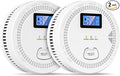 2 Packs, 2 in 1 CO & Smoke Detectors,Carbon Monoxide Detectors,Smoke Detector Battery Powered,（Include 3 * 1.5V AA Battery）,85 db Smoke Alarm,Fire Alarm,Easy Install,Portable