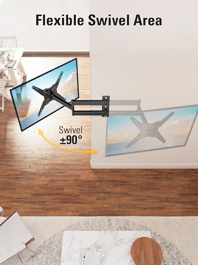 Mounting Dream Long Arm TV Wall Mount for Most 26-65 Inch TVs, 30 Inch Long Extension TV Mount Swivel and Tilt, Full Motion Wall Mount TV Bracket Fit Max VESA 400x400mm,Up to 99 lbs, MD2286-M
