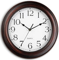 KECYET 14 Inch Wall Clocks Battery Operated Silent Non-Ticking Wall Clock Vintage Retro Rustic Style Decorative for Living Room Kitchen Farmhouse (Bronze)