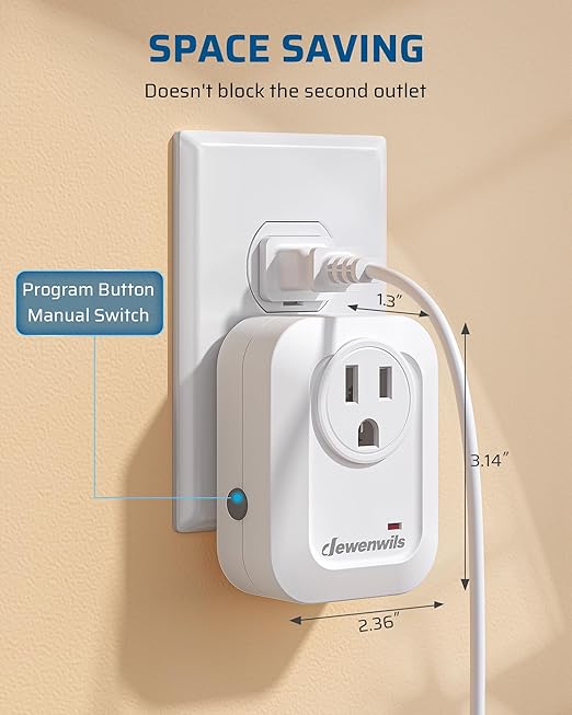 DEWENWILS Wireless Remote Wall Switch and Outlet, No Wiring, On Off Power Plug, Expandable Remote Control Outlet Light Switch, 100Ft RF Range