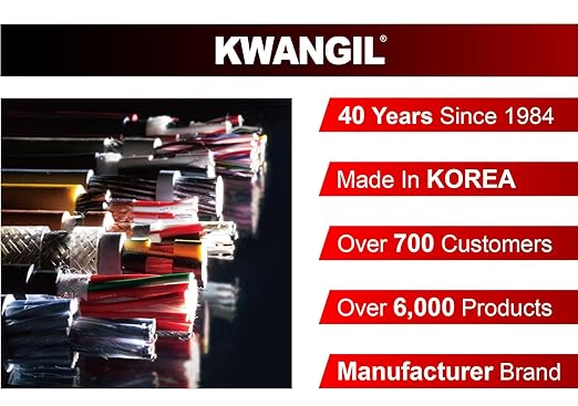 KWANGIL 6C 24AWG AMSB Shielded Cable Wire (UL2464) - Highly Flexible Str TC, PVC Ins, OS+TC BRD, PVC JKT for CNC Machine, Stepper Motor, VFD Spindle (Matte Black 50FT)