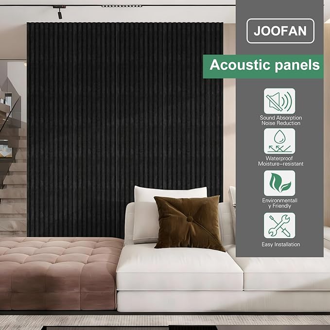 Premium Acoustic Wood Slat Wall Panels – Noise-Reducing Sound Absorption Panels for Home Theater, Studio & Office | Modern Decorative Slat Walling for Echo Control | Eco-Friendly & Easy to Install