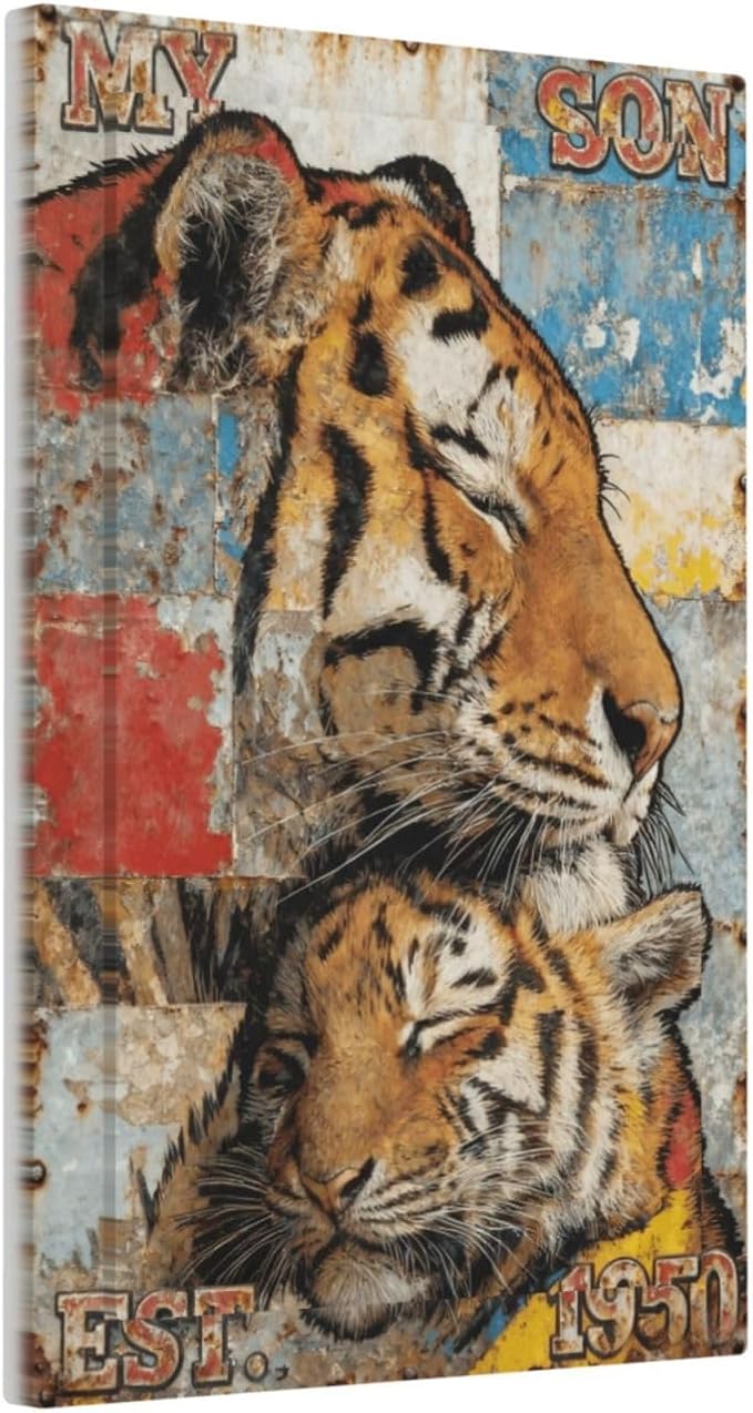 Bvtewkhz Tiger Vintage No Device Single Blank Decorative Outlet Covers Light Switch Plate Electrical Receptacle Switchplate For Bathroom Kitchen Bedroom