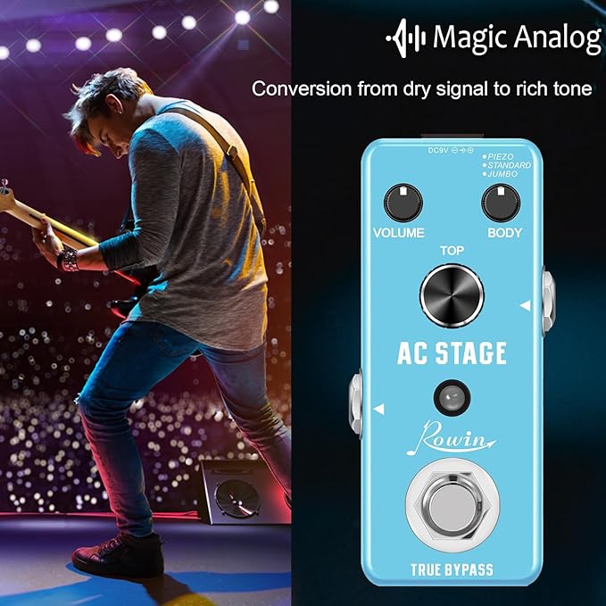 Rowin Acoustic AC Stage Acoustic Guitar Simulator Pedal