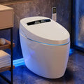 WANSID Smart Toilet,Advance Bidet with Heated Seat Smart with Bidet Built In,Tankless Toilet with Warm Water Sprayer and Dryer, Foot Sensor Operation,LED Display