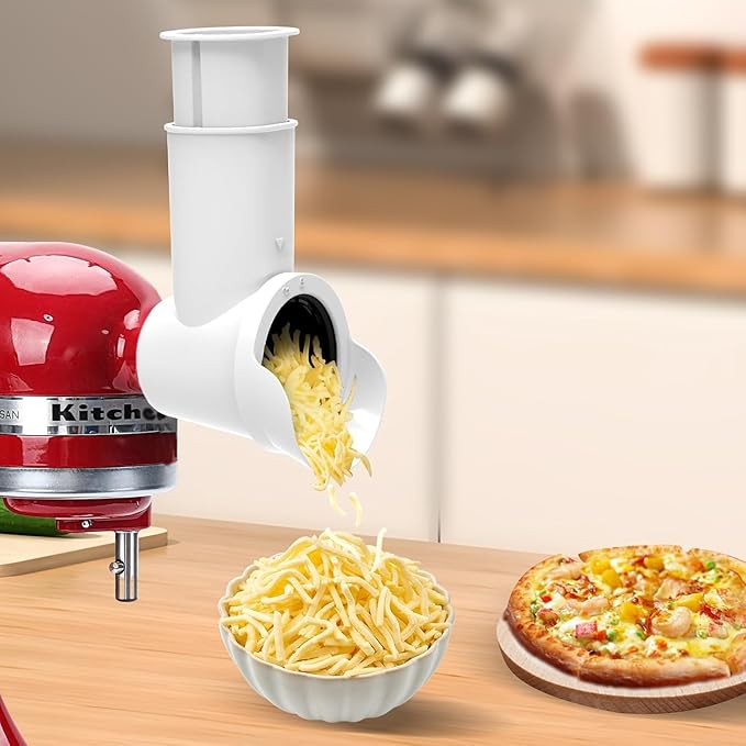Slicer Shredder Attachments for KitchenAid Stand Mixer Cheese Grater Attachment for KitchenAid, Slicer Accessories with 3 Blades by Aien
