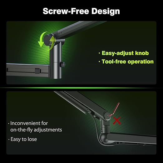 AA AUDIO ACCESSORY Low Profile Mic Boom Arm with Gold Series Star Quad XLR Cables 10ft