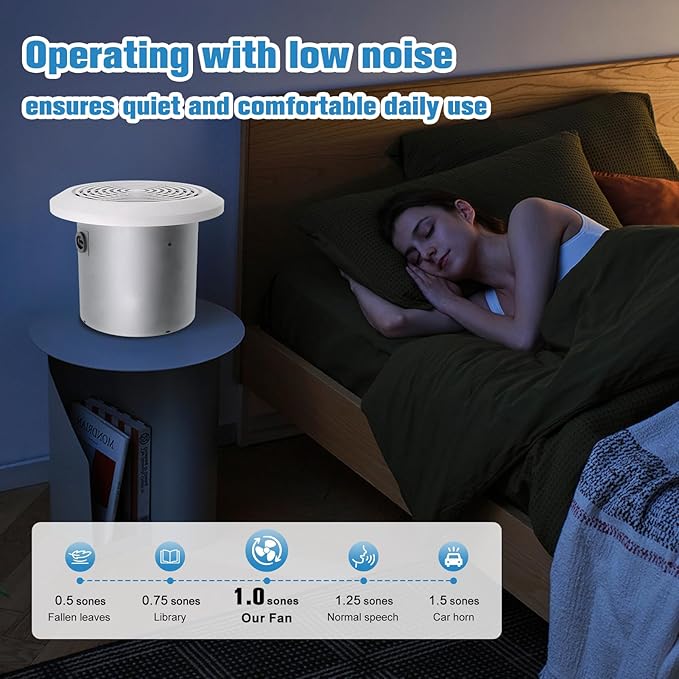 HTONG Innovation V2262-50 7 Inch Bathroom Exhaust Fan, 50 CFM Ceiling Exhaust Fan for 8" Rough-in Opening, 1.0 Sones Quiet Effective Ventilation for Bathroom, Kitchen, Laundry Room, Mobile Home
