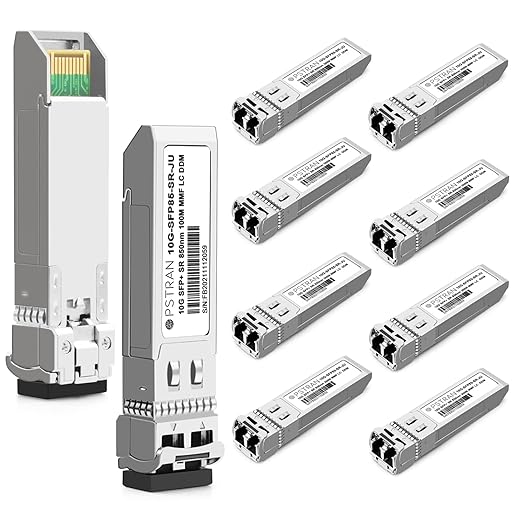 OPSTRAN 10GBASE-SR SFP+ Optical Transceiver Module Compatible with Juniper QFX-SFP-10GE-SR EX-SFP-10GE-SR SRX-SFP-10GE-SR 10Gbps 850nm 300m DDM Duplex LC MMF 10 Pack