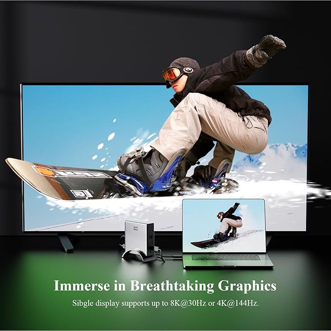 USB C Docking Station, Minthouz PD3.1 Docking Station 3 Monitorswith 4K@144Hz 2*HDMI+DP 140W PD Charge,USB-C 10Gb,2*USB-A 5Gbps, Gigabit Ethernet, Audio/Mic for Chrome OS & Windows