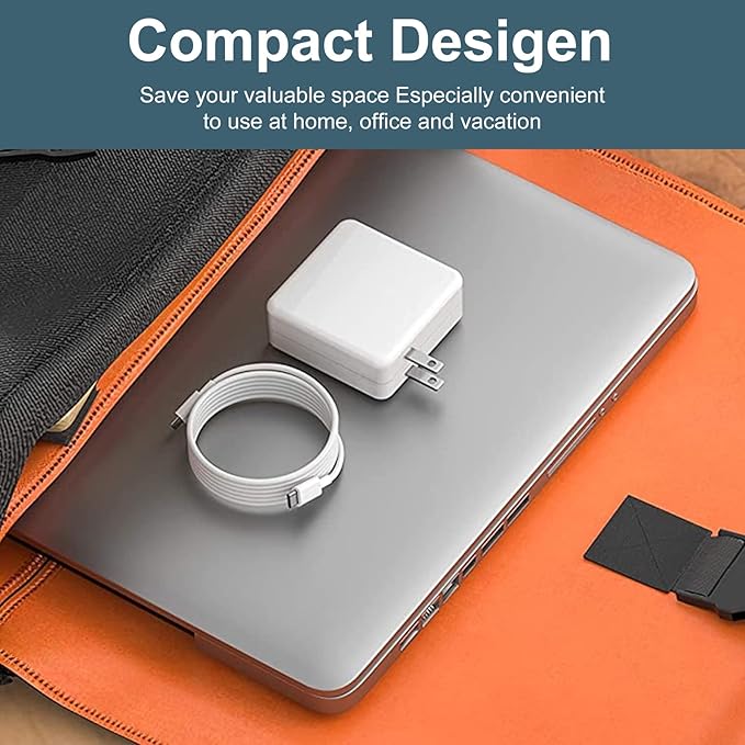 ixcv Mac Book Pro Charger - 118W USB C Charger Fast Charger Compatible with MacBook Pro/Air, M1 M2 M3 M4 M5, iPad Pro, Samsung Galaxy, and More USB-C Devices(6.6 ft Cable Included)