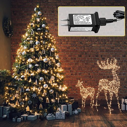 4.5V 1A LED Controller with Extension Cord, Replacement Model JT-DC45V1000-C Class 2 Power Supply IP44 LED Light Controller Low Voltage Transformer for Halloween Christmas Holiday String Light