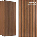 TO-TH Wood-Look Sound Panels, 4 Pack 47.2” x 23.6” Soundproof Wall Panels, Decorative Acoustic Panels,Wood Panels for Wall for Home, Office, Basement, Cherry with Mitered Edges