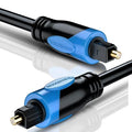 BlueRigger Digital Optical Audio Toslink Cable (10FT - 2 Pack, Fiber Optic Cord, in-Wall CL3 Rated, 24K Gold-Plated) - Compatible with Home Theatre, Sound Bar, TV, Xbox, PlayStation PS4