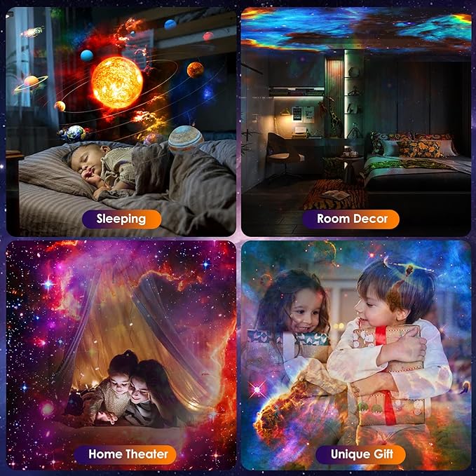 Star Projector,Upgraded 13 in 1 HD Planetarium Galaxy Projector for Bedroom,Night Light Projector with Adjustable Knob,360° Rotating and Timer,Galaxy Ceiling Projector for Kids,Adults,Gifts,Room Decor