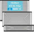 (2-Pack) 413 Replacement Filter Compatible with April-Aire Whole House Air Purifier 4400, 3413, 2416, 2413, 1610, 1413 MERV 10, Actual Size: 16.75" x 27.75" x 4", Nominal Size: 16''x28''x4''