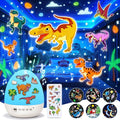 Dinosaur Toys for Kids 3-5 | 15 Sleeping Sounds+12HD Films+7 Colors+360°Rotating | Easter Dinosaur Egg Light Dinosaurs Primal Hatch Boy Toys for Boys Star Projector Sound Machine Egg Light for Nursery